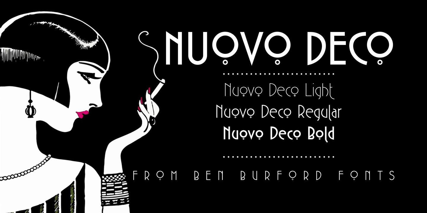 Ejemplo de fuente Nuovo Deco Bold